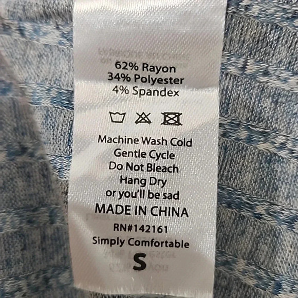 LuLaRoe Lindsay Kimono Ribbed Heathered Blue Women's Size Small - Picture 8 of 8